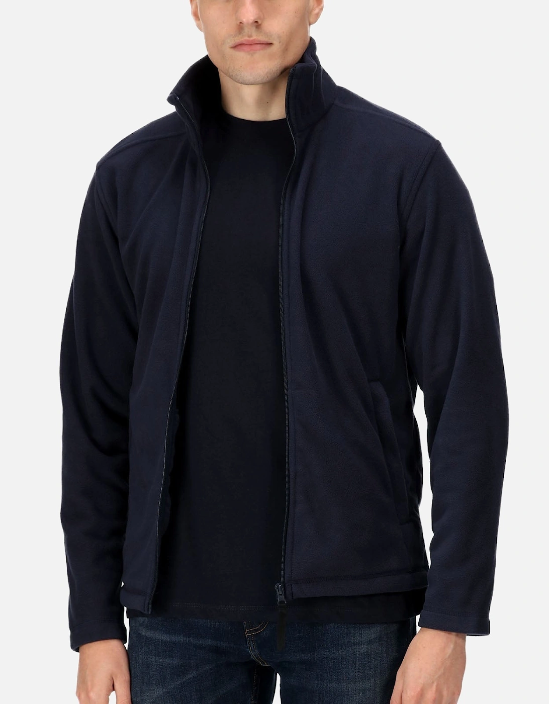 Professional Mens Micro Zip Full Zip Fleece Jacket