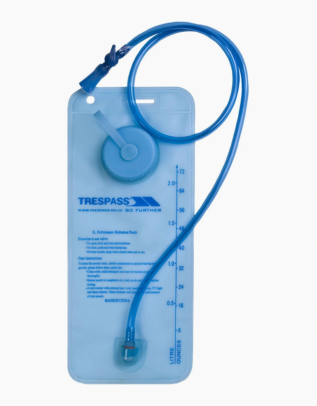 Trespass Trespass Hydration X Walking Cycling 2L Water Pack Bladder - Blue