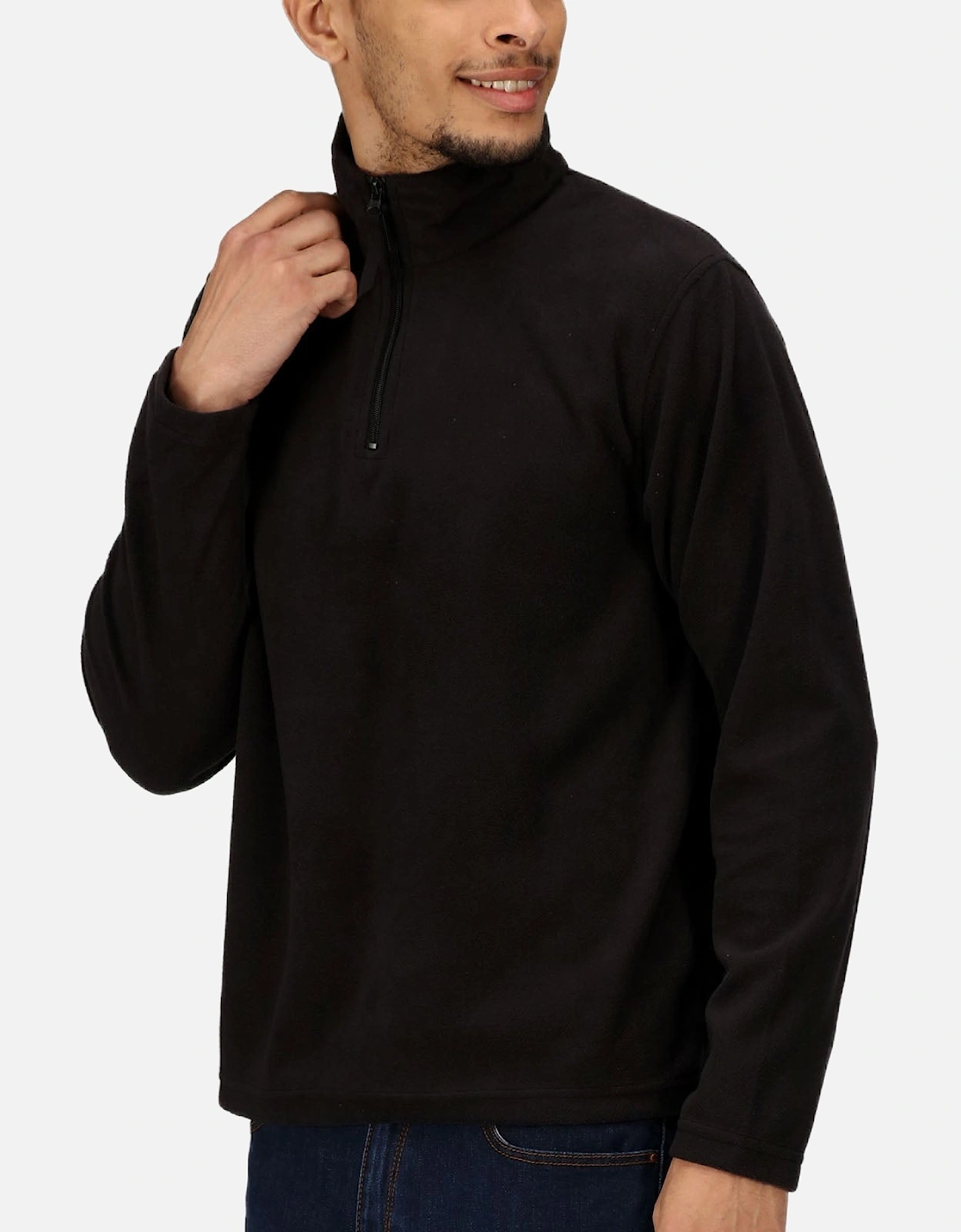 Professional Mens Micro Zip Pullover Half Zip Fleece, 10 of 9
