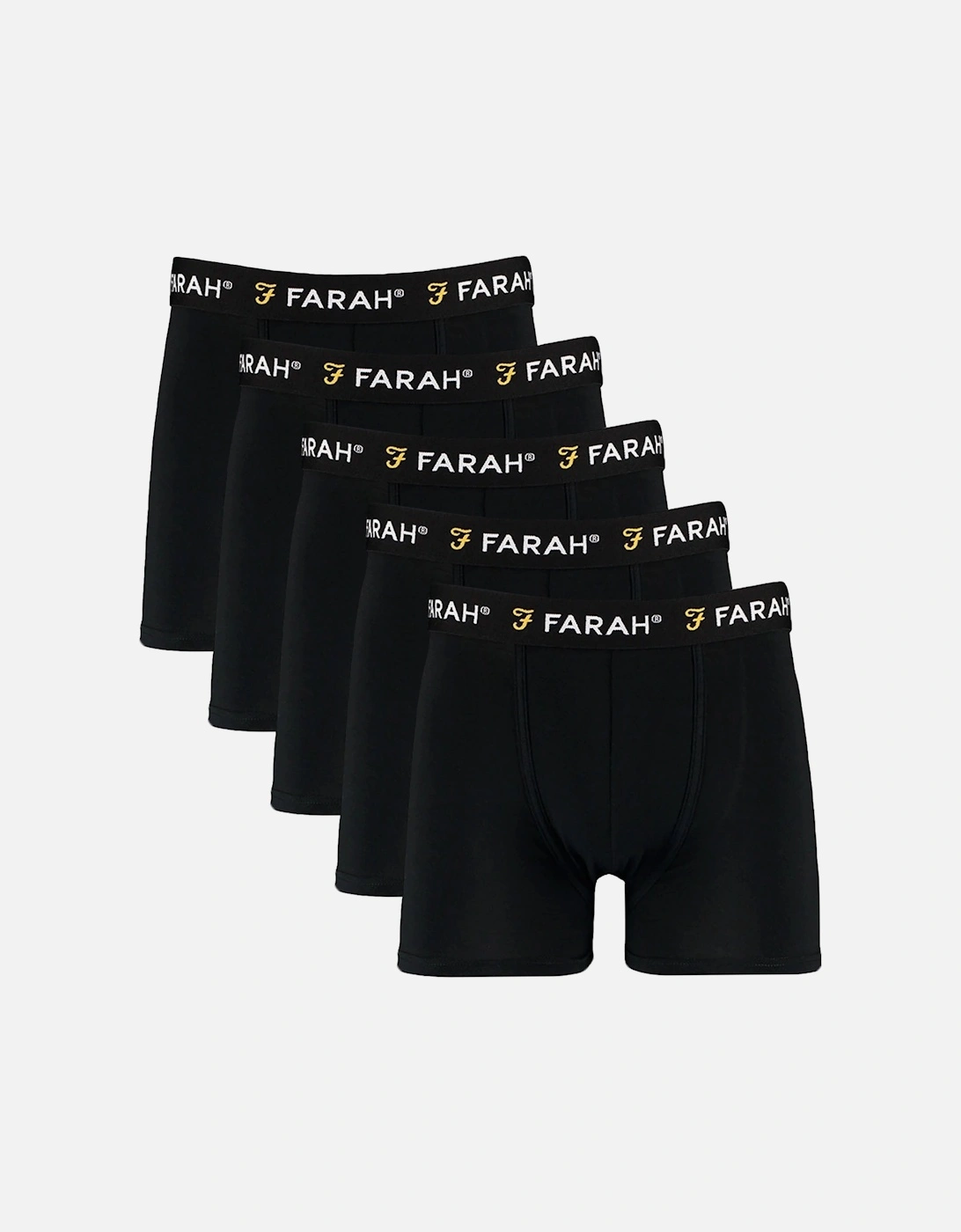 Mens Chorley 5-Pack Elasticated Logo Boxer Shorts - Black, 2 of 1
