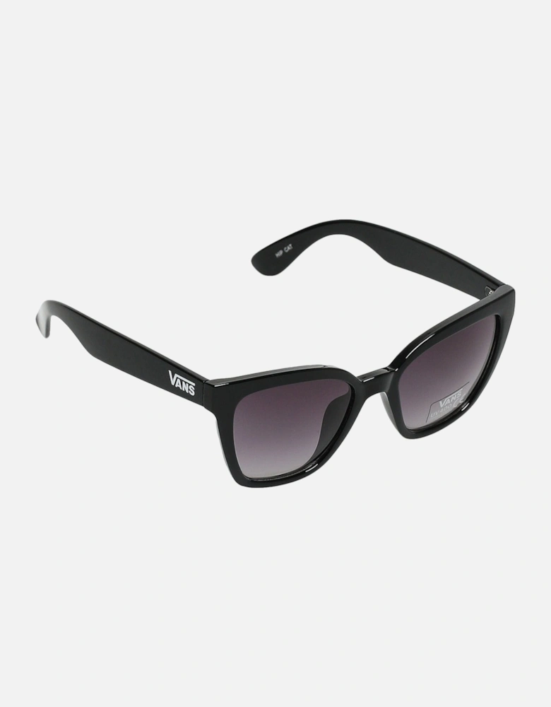 Womens Hip Cat Eye Oversized Sunglasses - Black