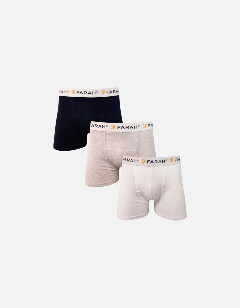 Mens Callow 3-Pack Elasticated Logo Waist Boxer Shorts - Assorted