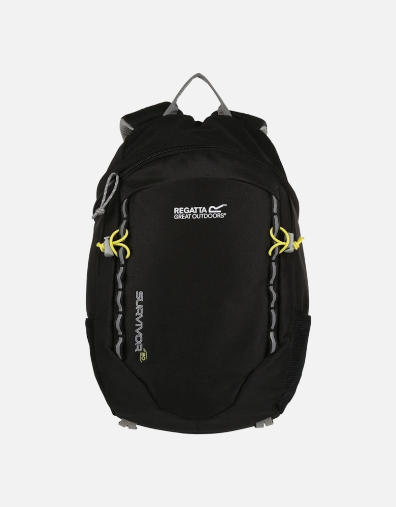 Survivor V4 20L Breathable Walking Backpack Rucksack - Black