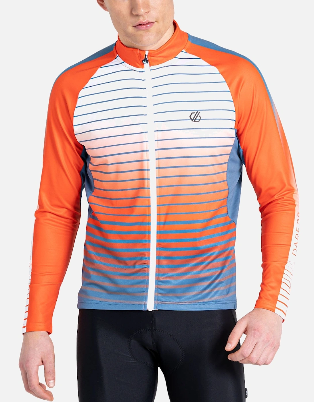 Mens AEP Virtuous Long Sleeve Reflective Cycling Jersey, 2 of 1