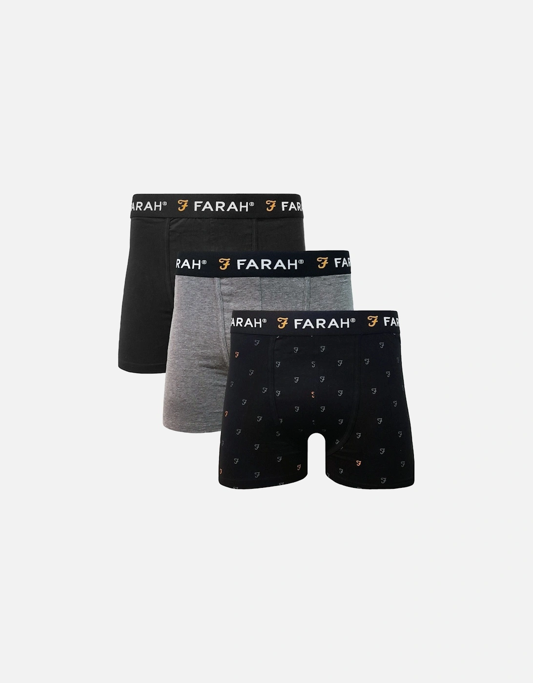 Mens Mcrae 3 Pack Boxer Shorts - Black Multi, 2 of 1