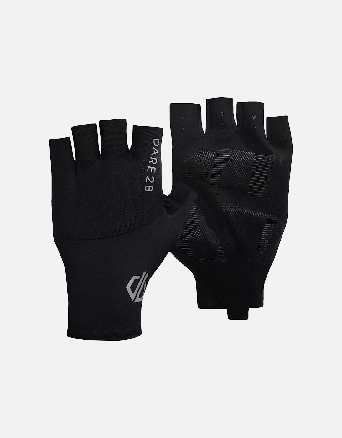 Mens Forcible Fingerless Cycling Gloves - Black, 4 of 3