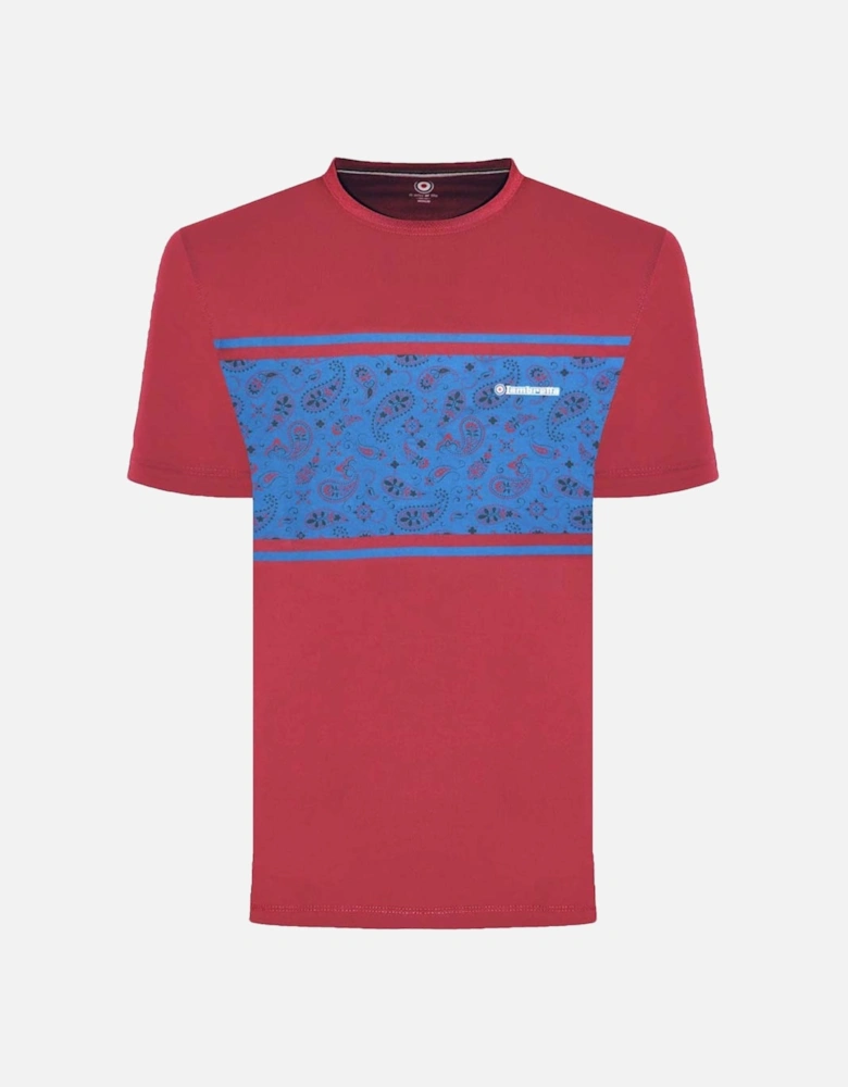 Mens Paisley Panel Retro T-Shirt