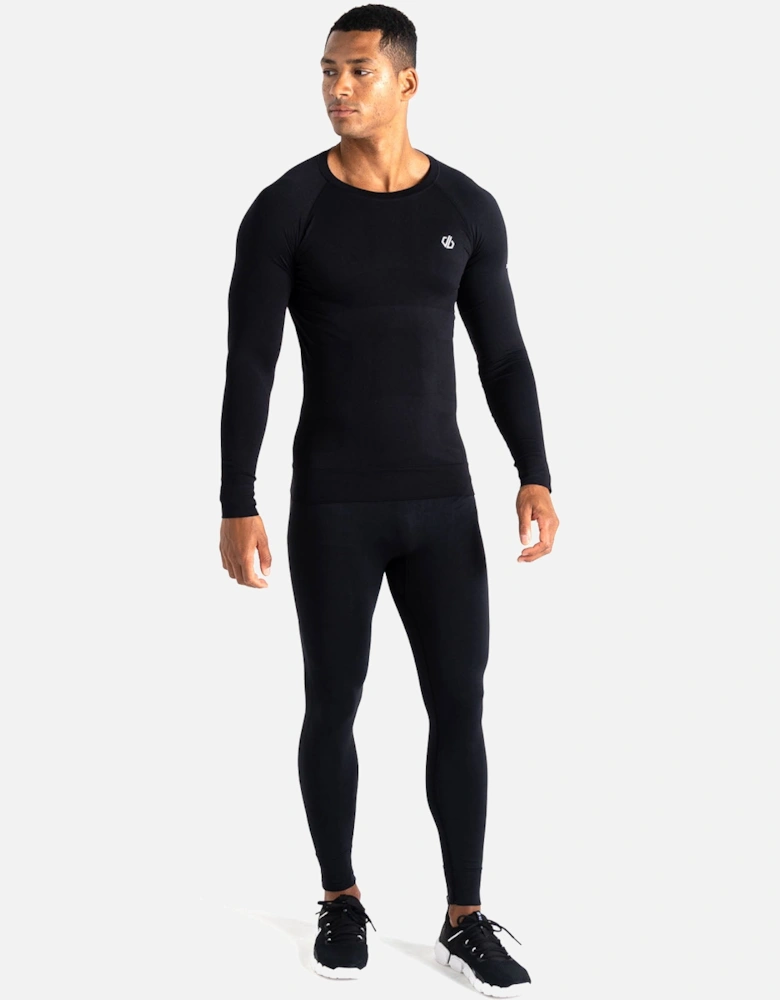 Mens In The Zone Seamless Baselayer Set - Black