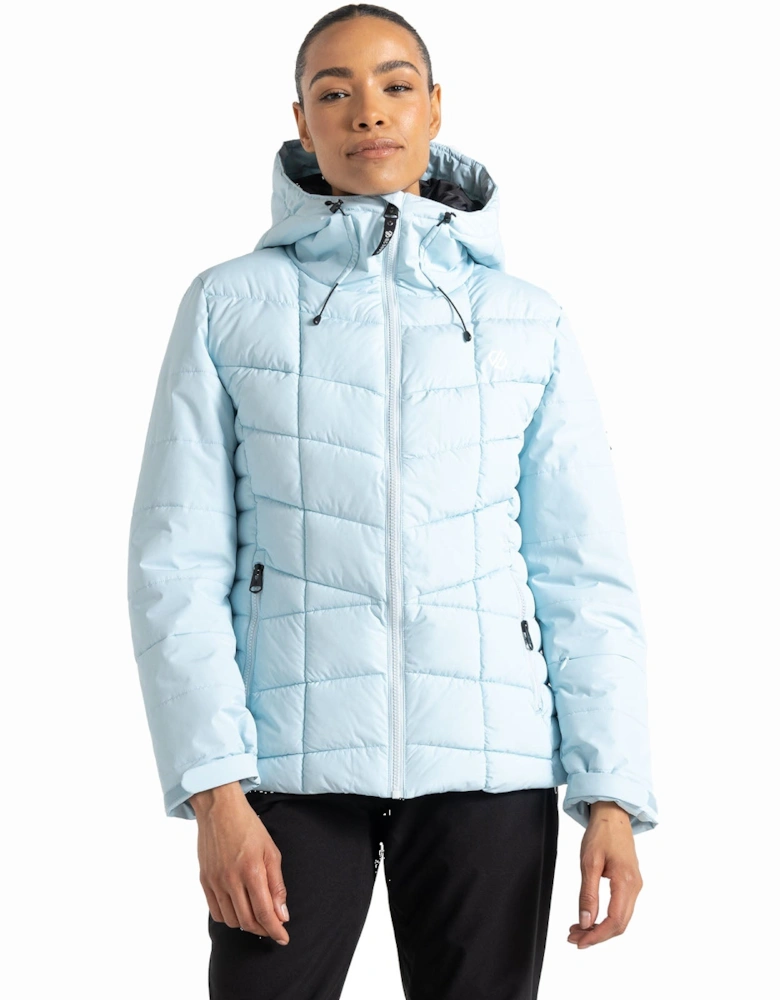 Womens Blindside Hooded Waterproof Thermal Ski Jacket - Quiet Blue
