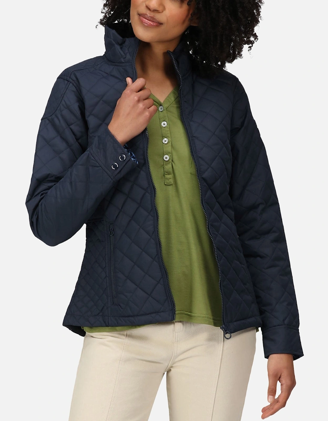 Womens Charleigh Quilted Insulated Zip Up Jacket, 14 of 13