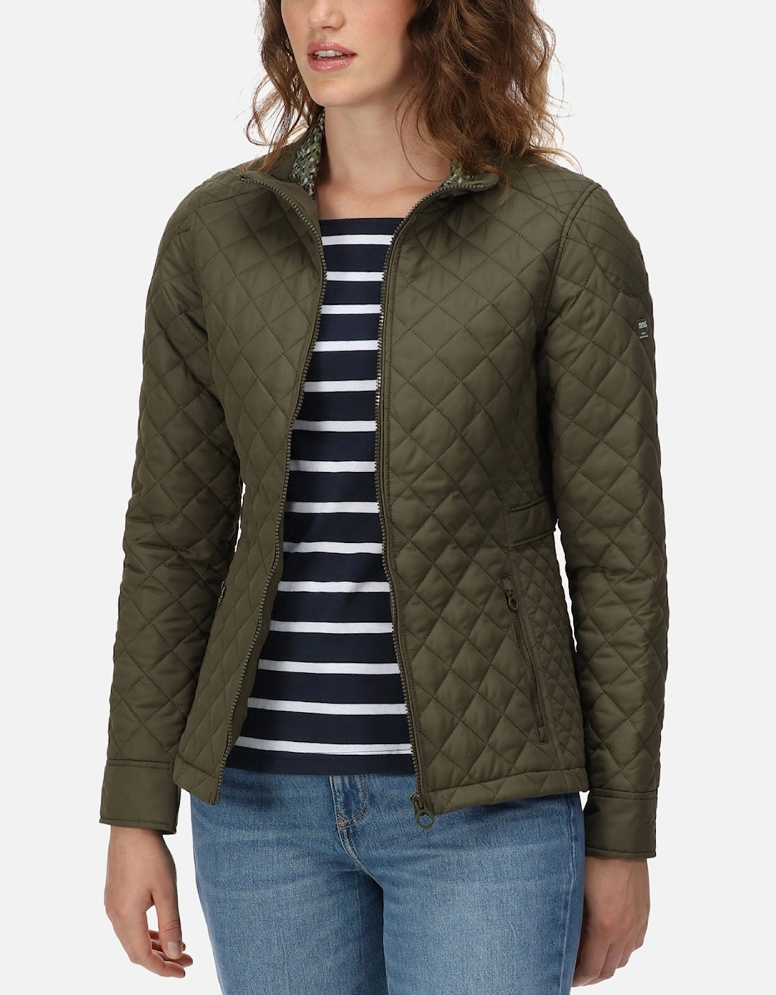 Womens Charleigh Quilted Insulated Zip Up Jacket, 14 of 13