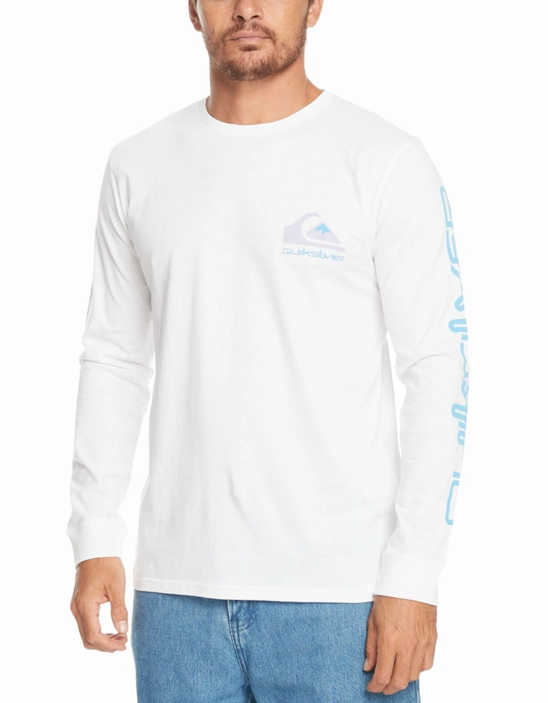 Mens Omni Logo Long Sleeve Cotton T-Shirt