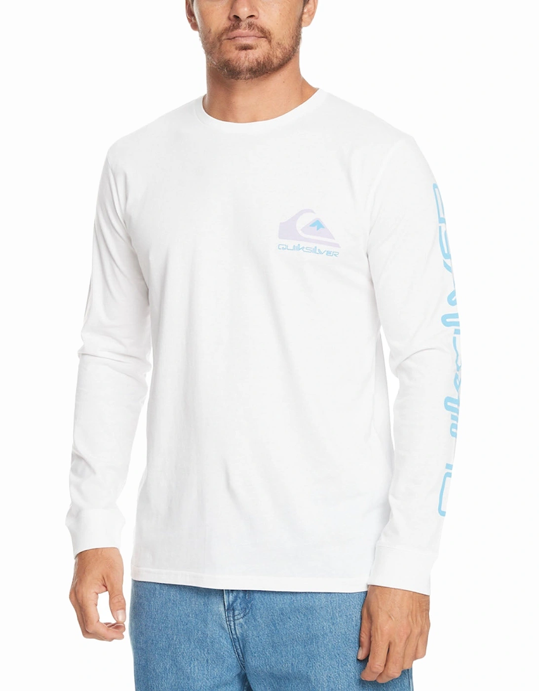 Mens Omni Logo Long Sleeve Cotton T-Shirt, 6 of 5