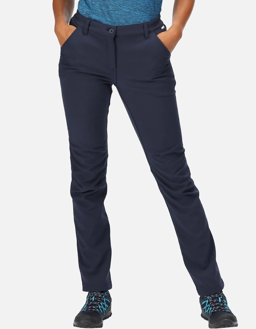 Womens Fenton Softshell Water Resistant Trousers - Navy, 6 of 5