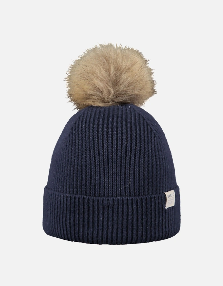 Kids Cinder Faux Fur Pom Pom Knitted Bobble Hat