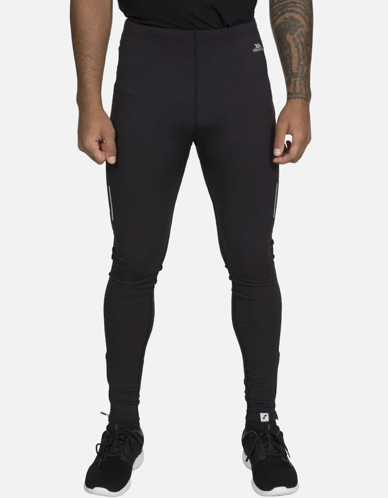 Mens Jaxon Quick Drying Running Leggings - Black