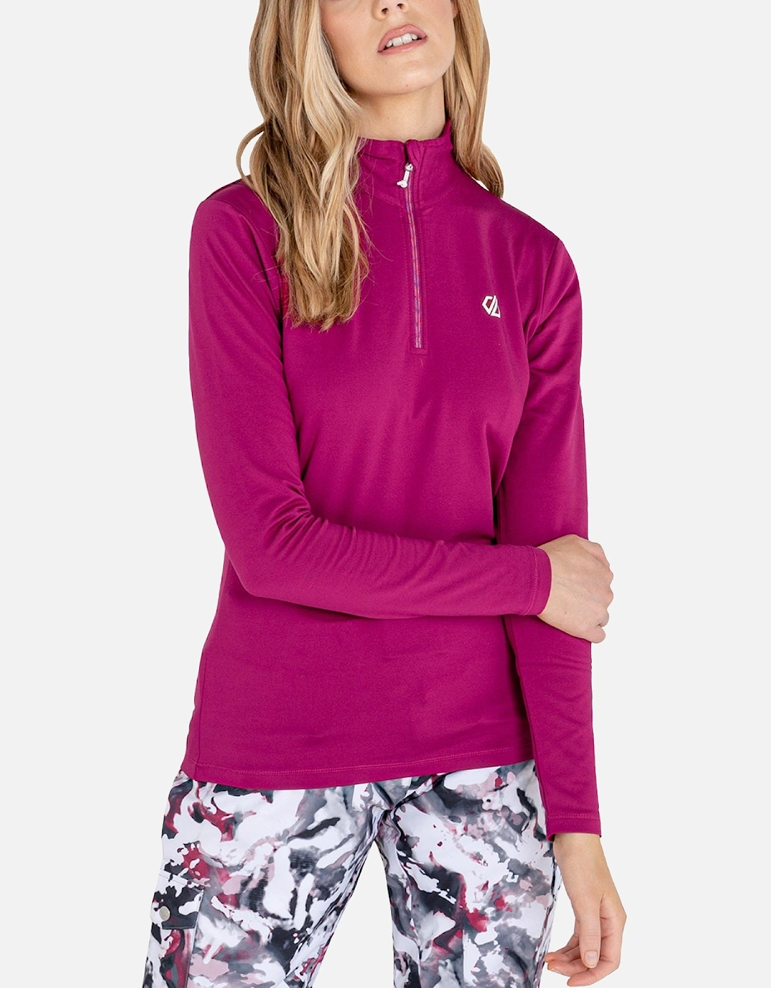 Womens Lowline 1/4 Zip Midlayer - Pink, 9 of 8