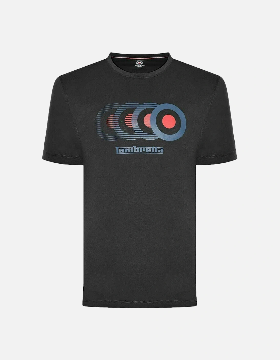 Mens Target Fade Graphic T-Shirt - Black