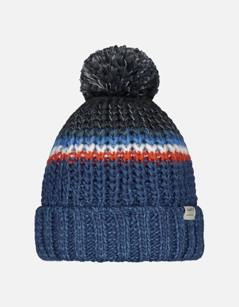 Kids Reggey Cuffed Fleece Lined Bobble Hat