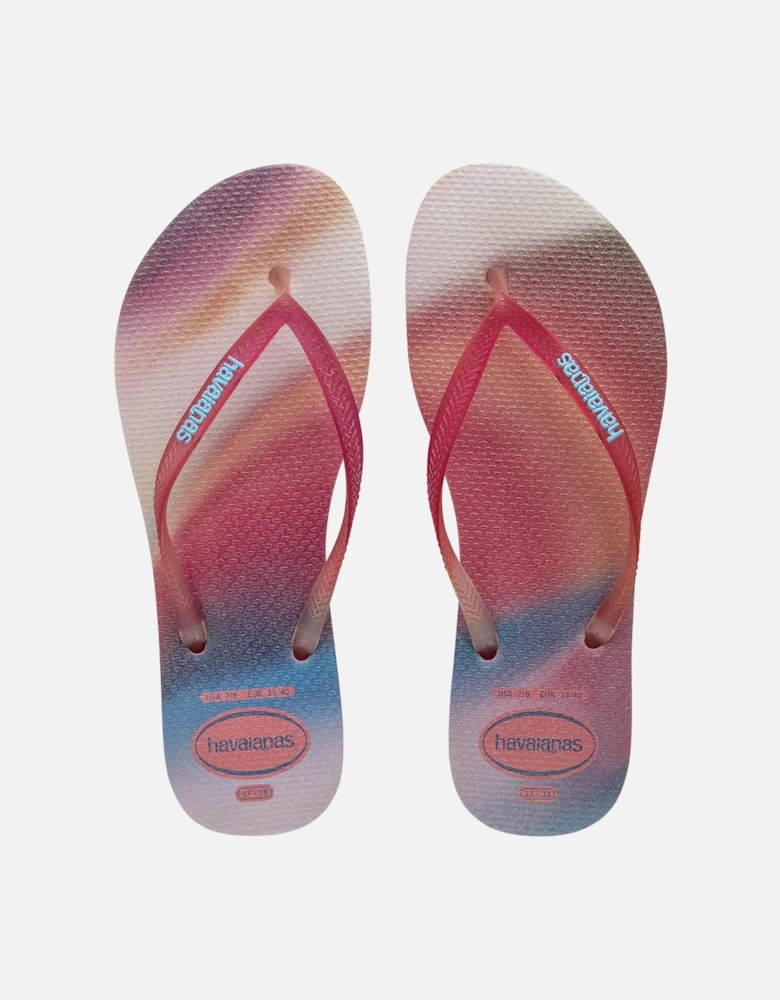 Slim Flatforms Sparkle Flip Flops