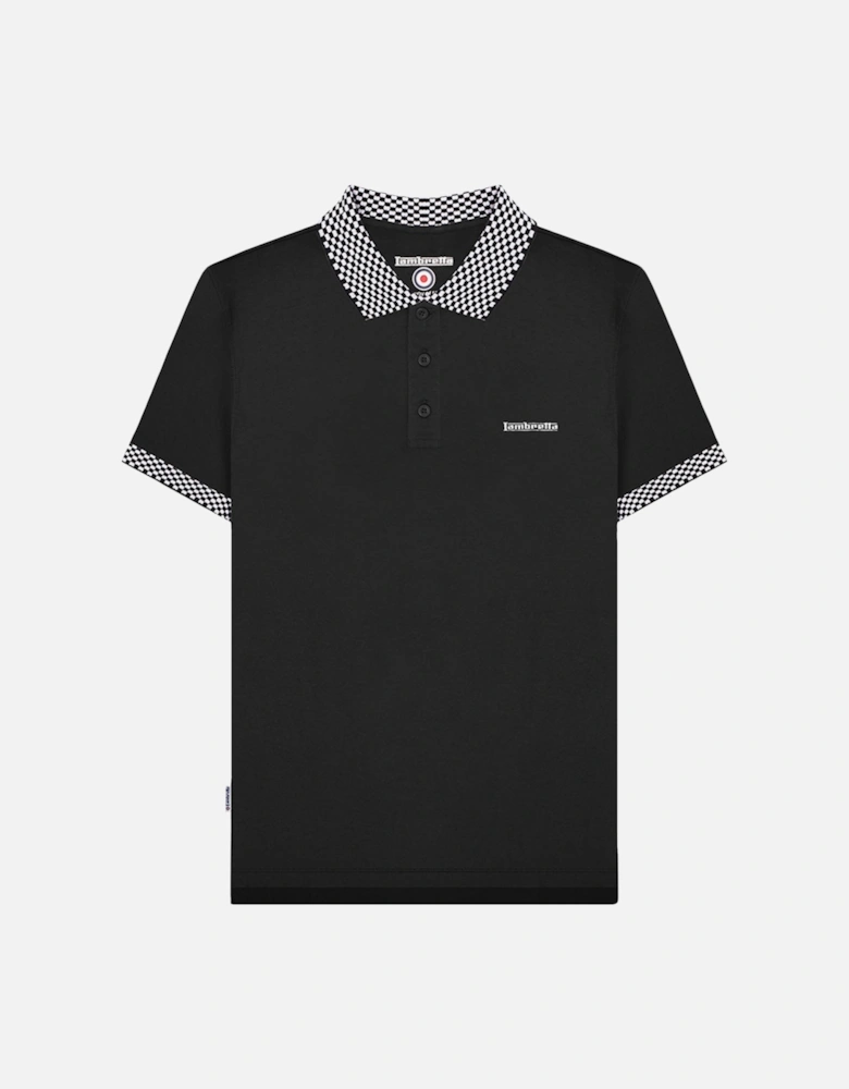 Mens Two Tone Short Sleeve Polo Shirt