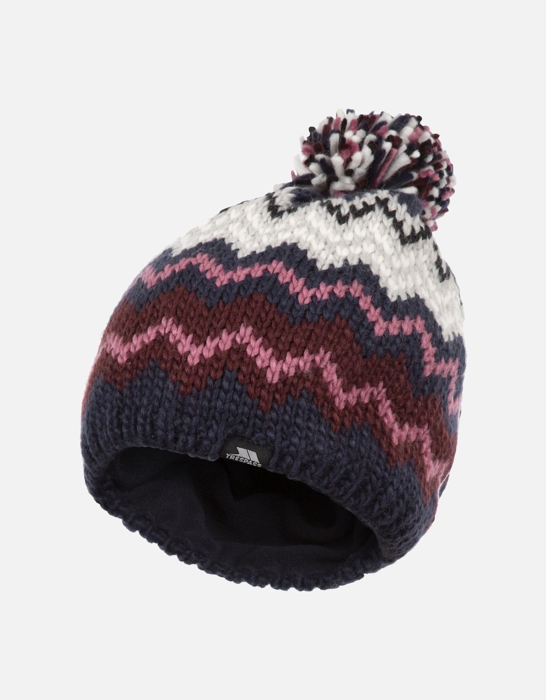 Trespass Men's Navy Unisex Anatola Fleece Lined Beanie Bobble Hat - Size: One Size