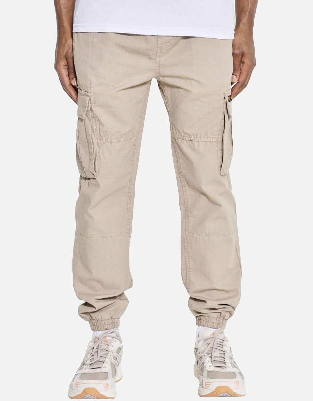 Mens Devvie Twill Military Cargo Pants, 6 of 5