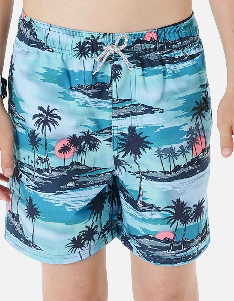 Rip Curl Kids Dreamers Volley Surf Beach Swimming Boardshorts - Med Blue