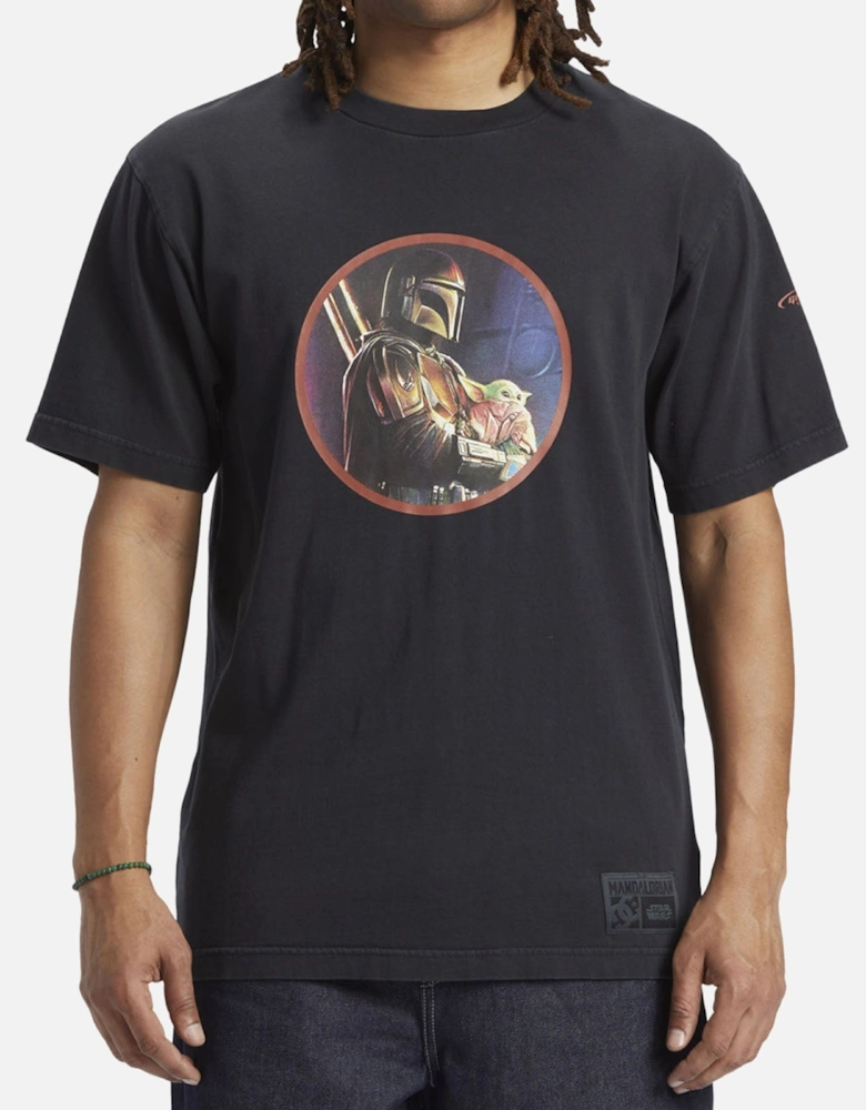 Mens X Star Wars Mando And The Child T-Shirt - Black