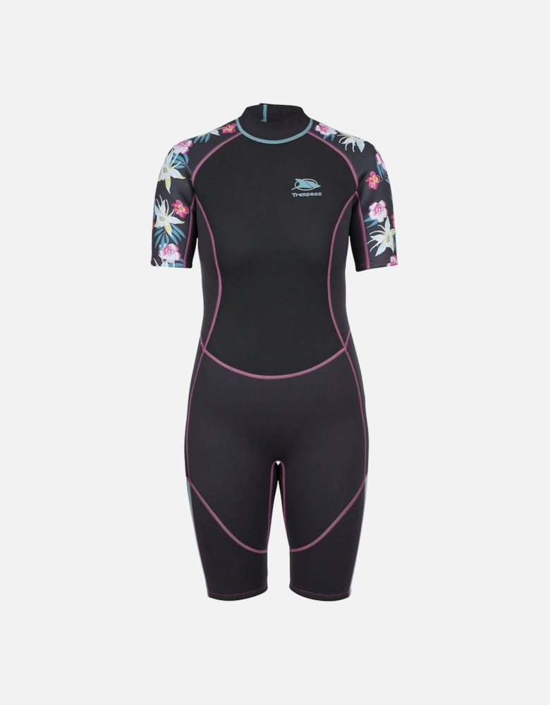 Womens Sonar 3MM Short Sleeve Wetsuit - Dark Grey