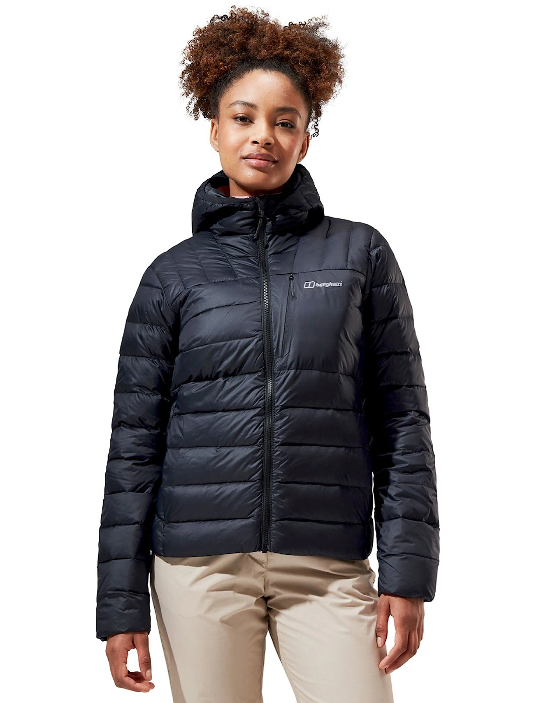 Womens Silksworth Hooded Down Jacket - Black, 19 of 18