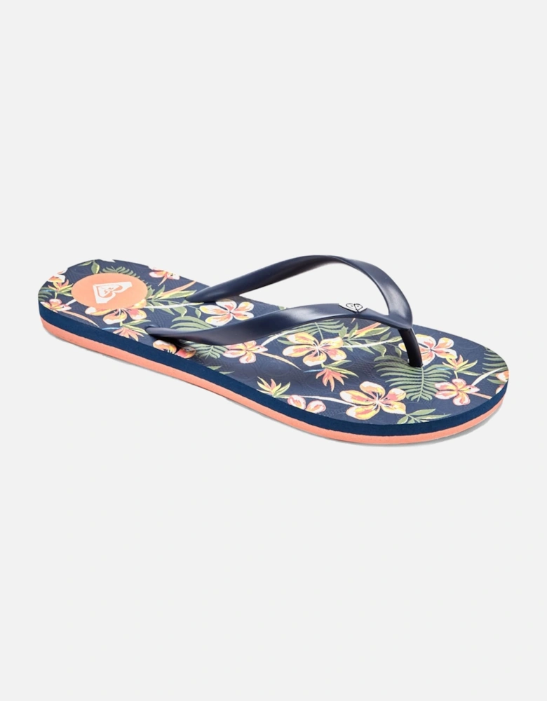 Womens To The Sea Beach Flip Flops - Light Navy