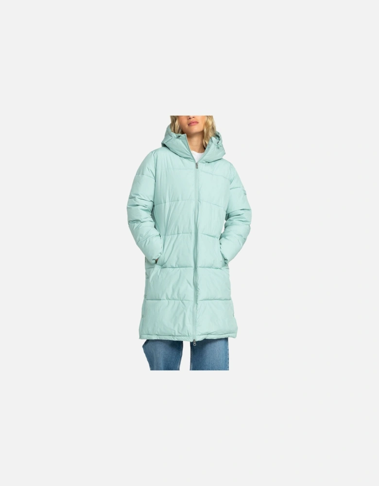 Womens Test of Time Hooded Long Line Padded Jacket