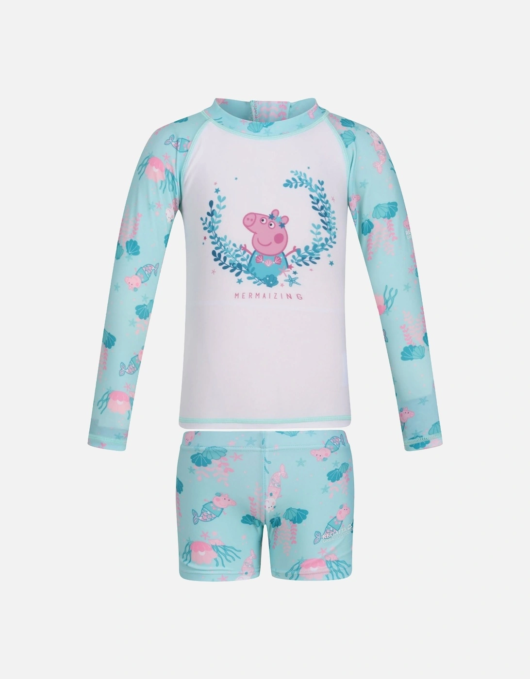 Kids Peppa Pig Long Sleeve Rash Suit Set, 2 of 1