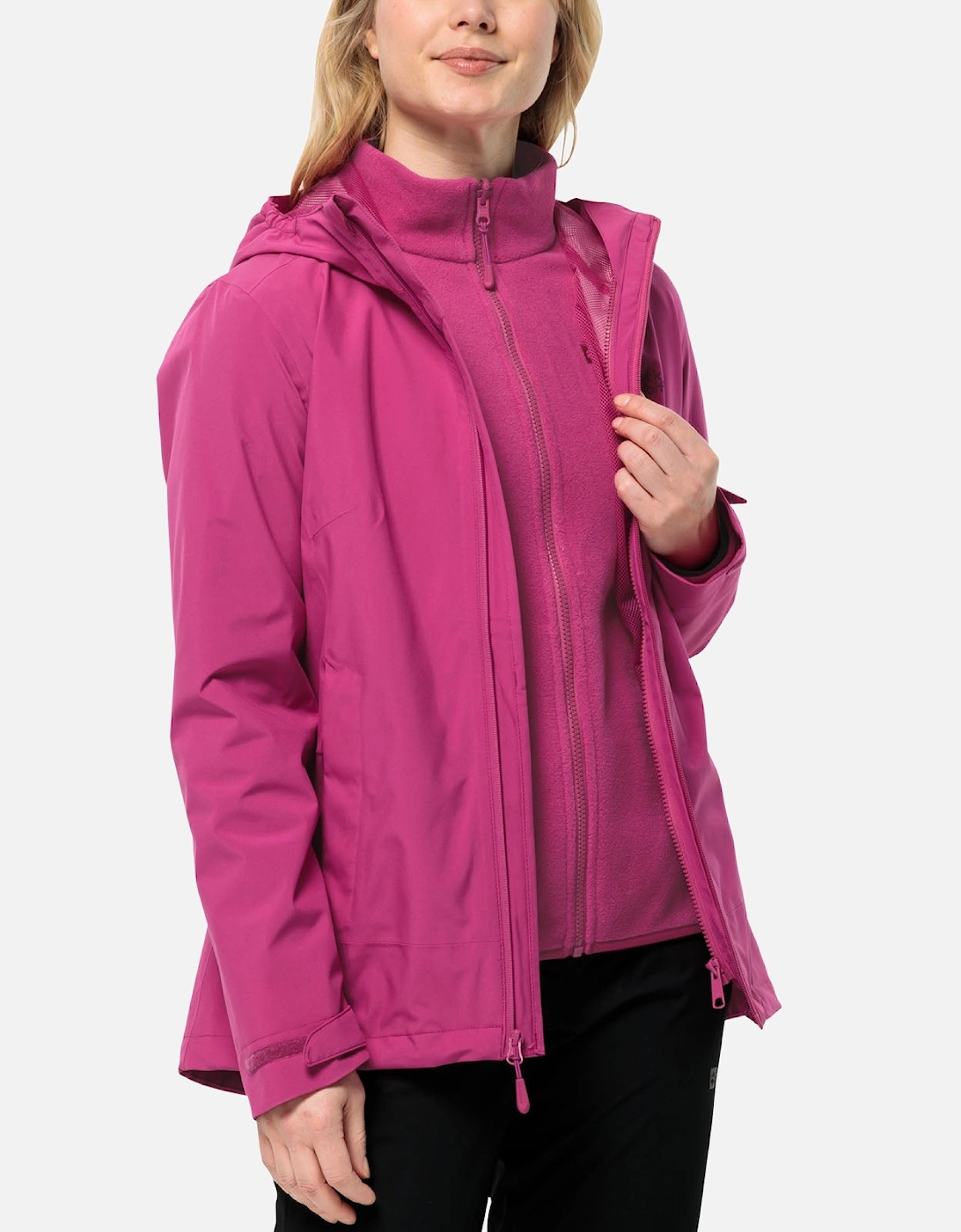 Womens Moonrise 3 IN 1 Fleece Lined Waterproof Jacket, 30 of 29