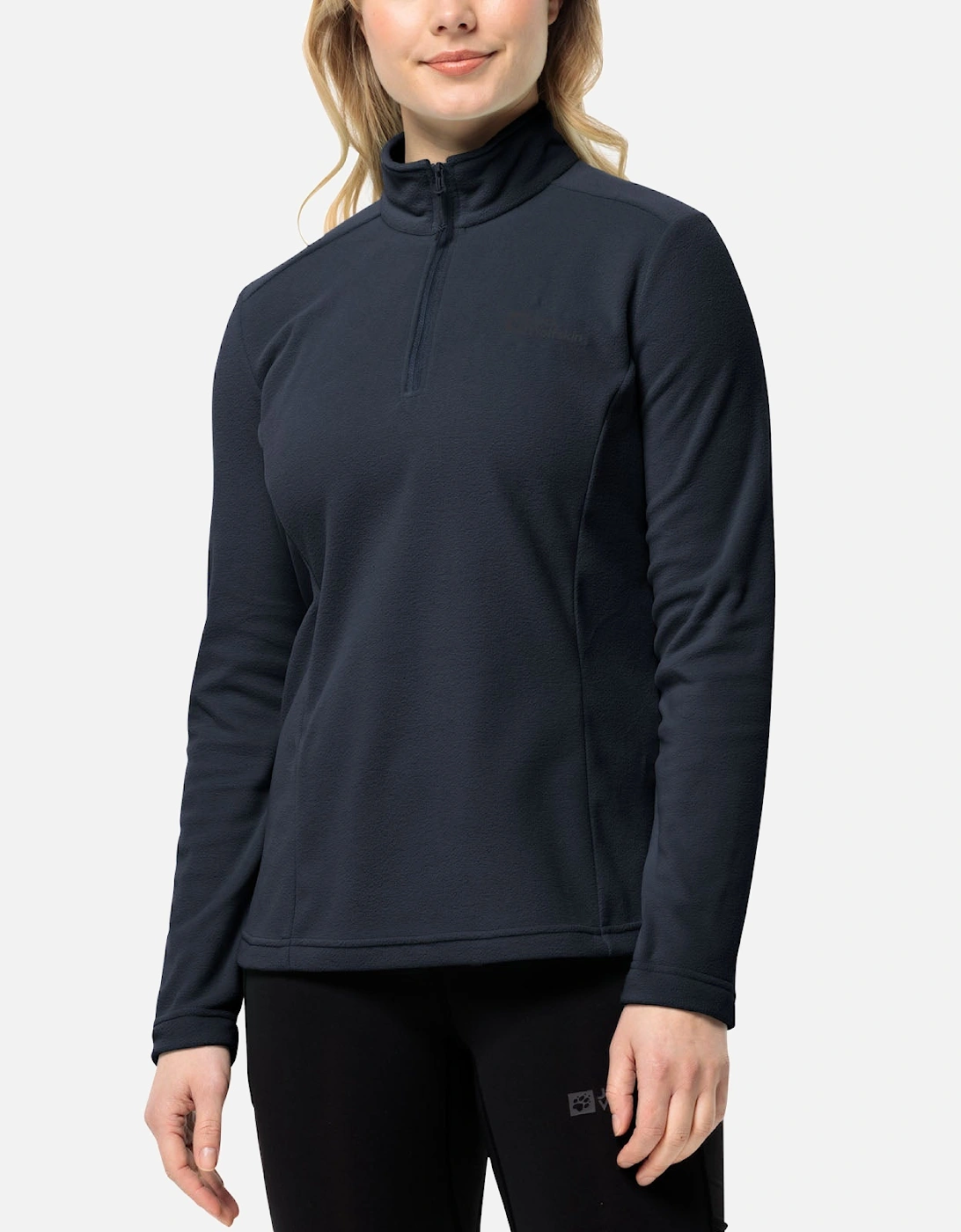Women's Jack Wolfskin Womens Taunus Half Zip Pullover Fleece - Navy - Size: 10/8