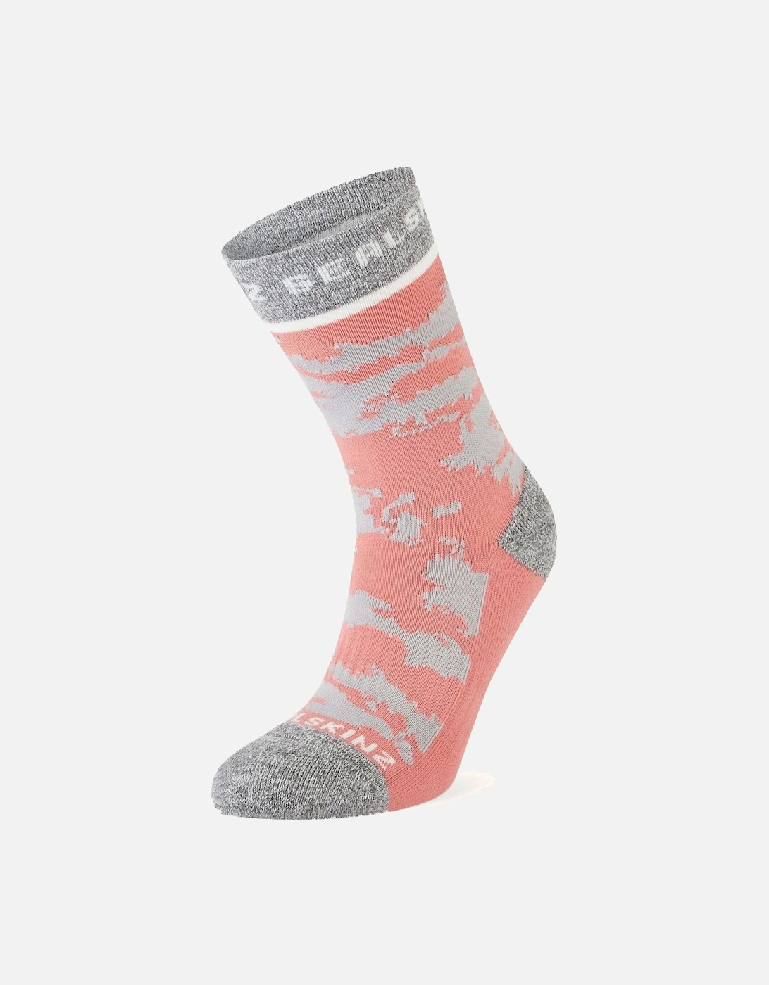 Womens Reepham Mid Length Socks - Pink/ Grey - S/M, 3 of 2