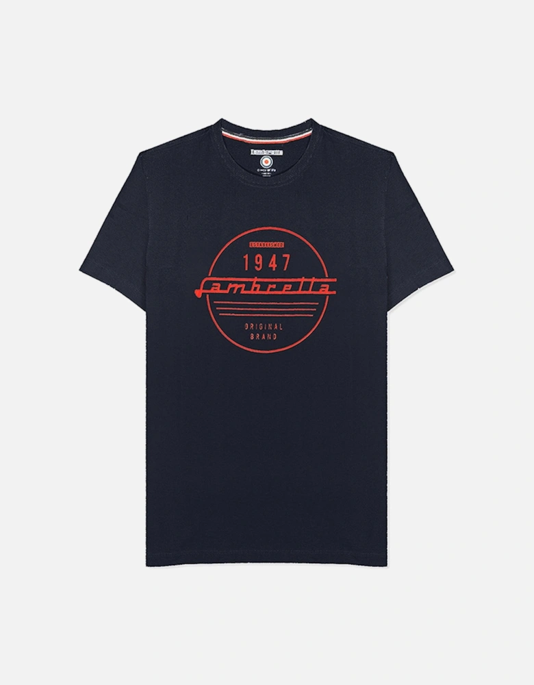 Mens 47 Script Graphic T-Shirt - Navy