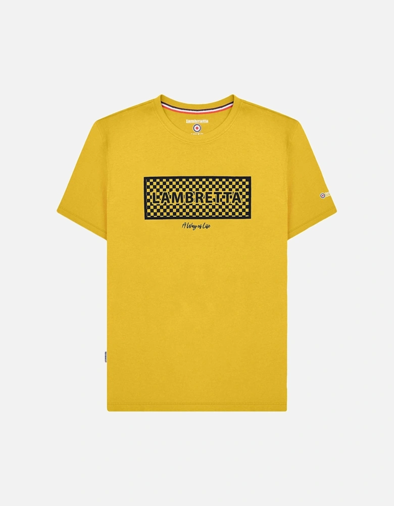 Mens Checker Box Crew Neck T-Shirt