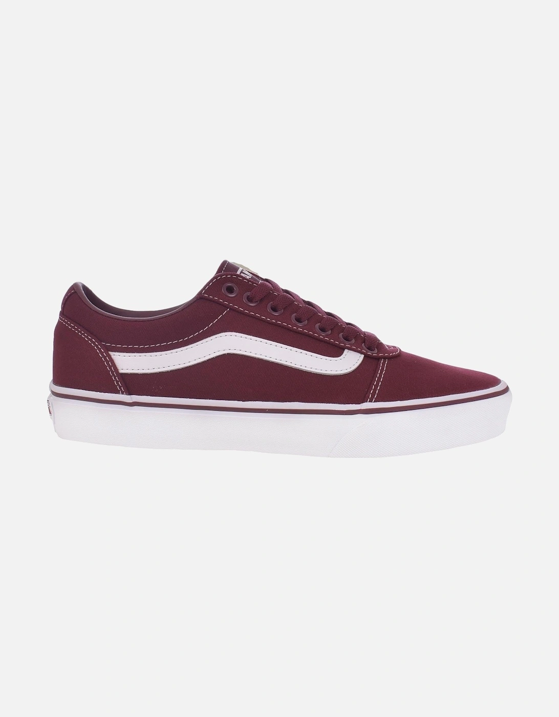 Mens Ward Canvas Trainers - Port/White, 5 of 4