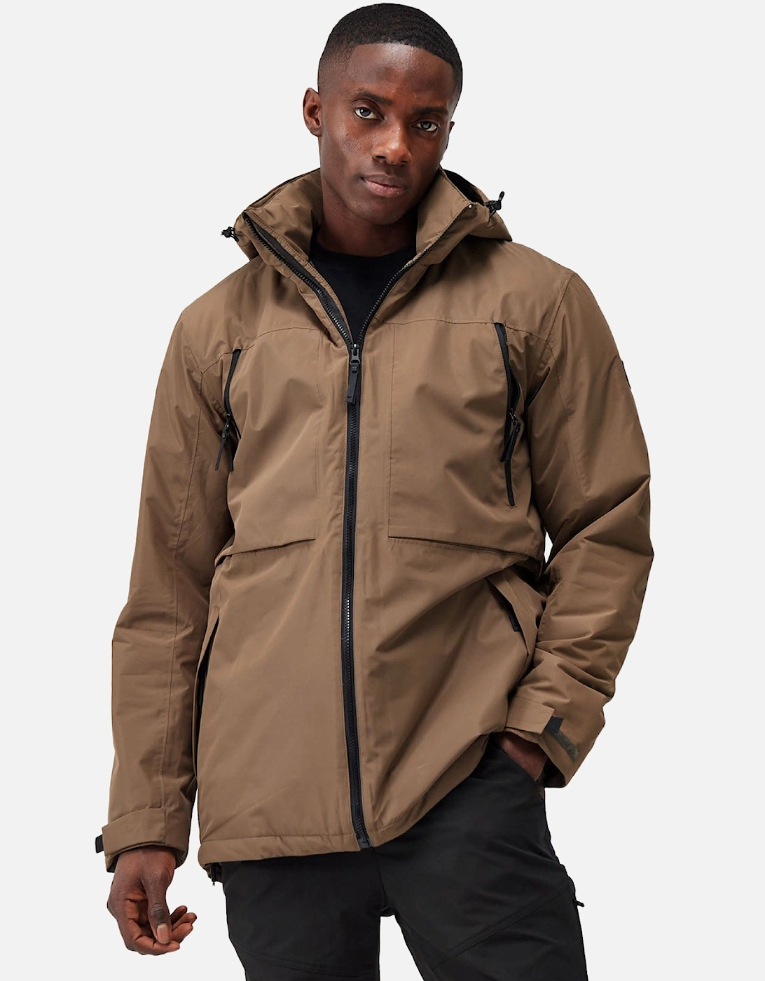 Mens Salinger II Waterproof Parka Jacket - Crocodile, 9 of 8