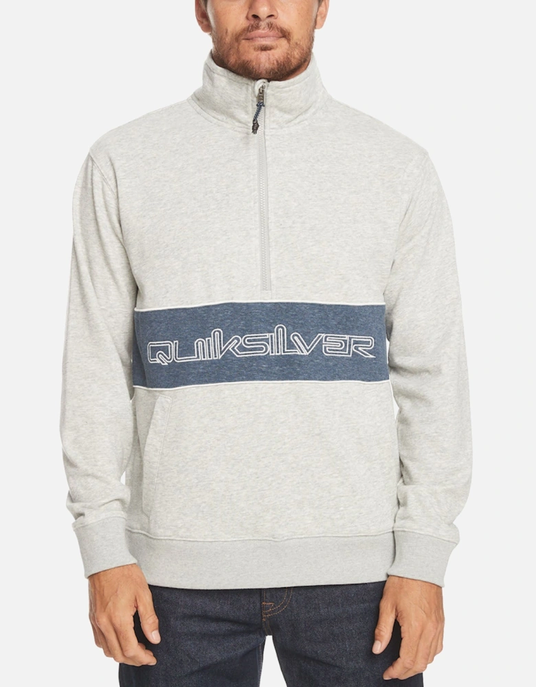 Mens Bold Omni Pullover Half Zip Sweatshirt - Grey Heather
