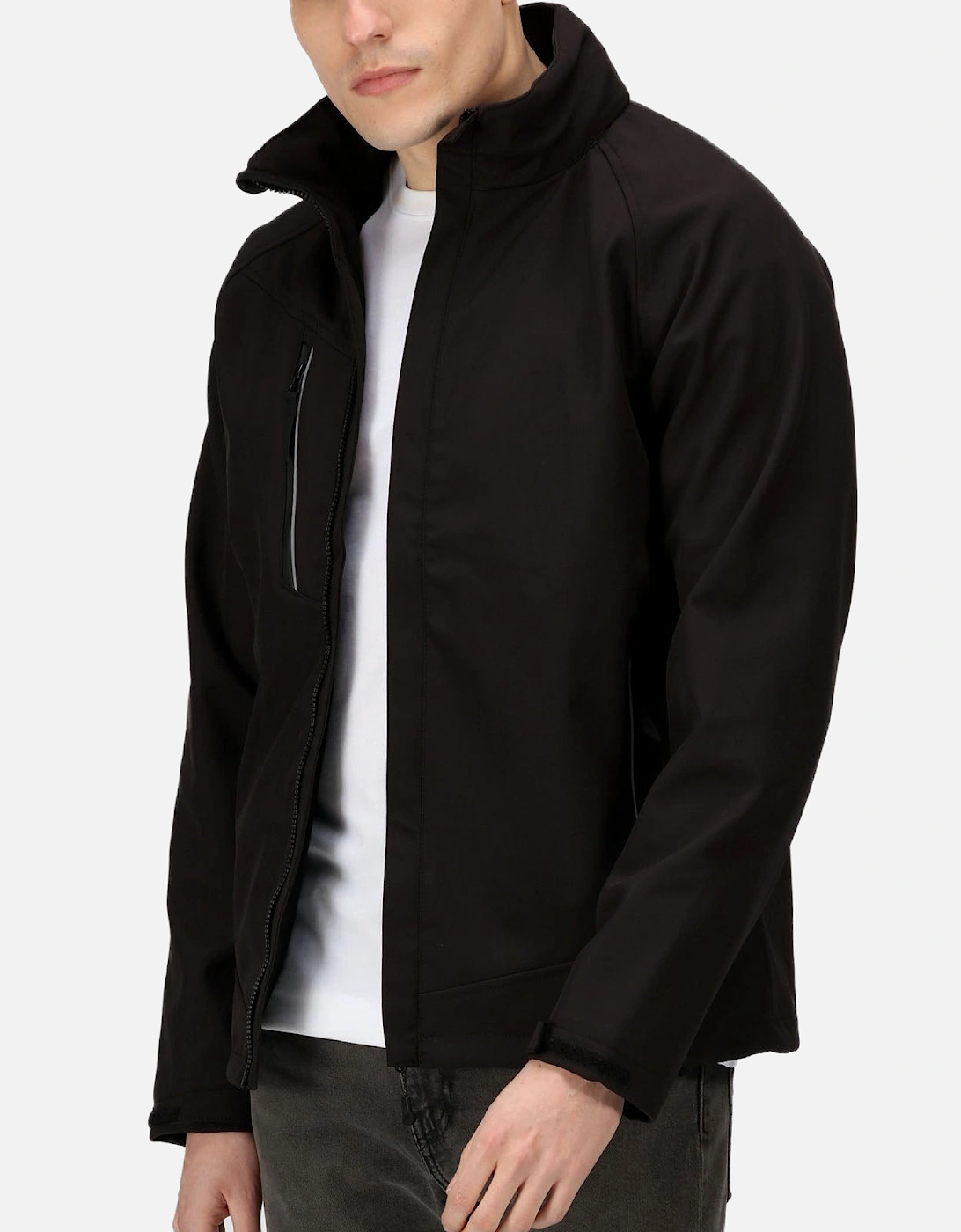 Professional Mens Apex Waterproof Softshell Jacket - Black, 6 of 5