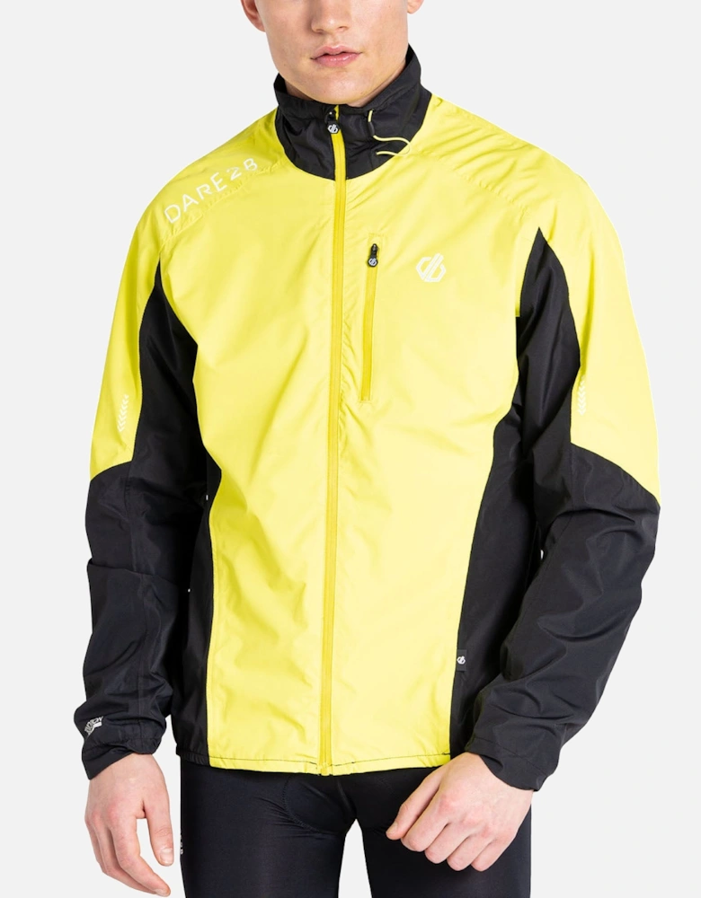Mens Mediant II Waterproof Breathable Cycling Jacket - Neon Spring