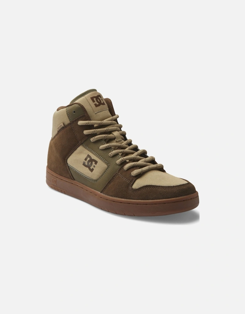 Mens Manteca 4 High Top Suede Leather Trainers - Dark Choc