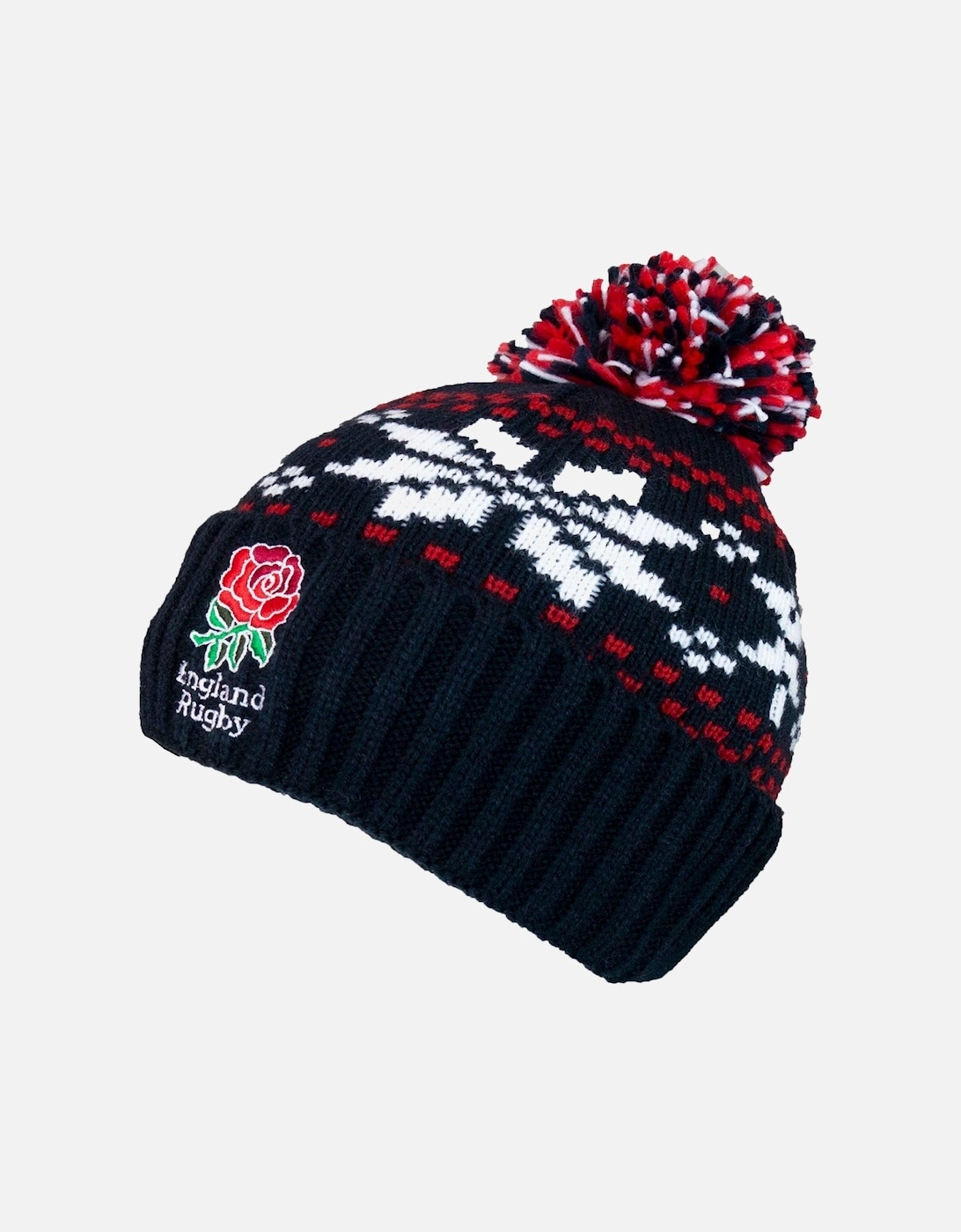 Official RFU Adults Beanie Bobble Hat - Multi, 2 of 1
