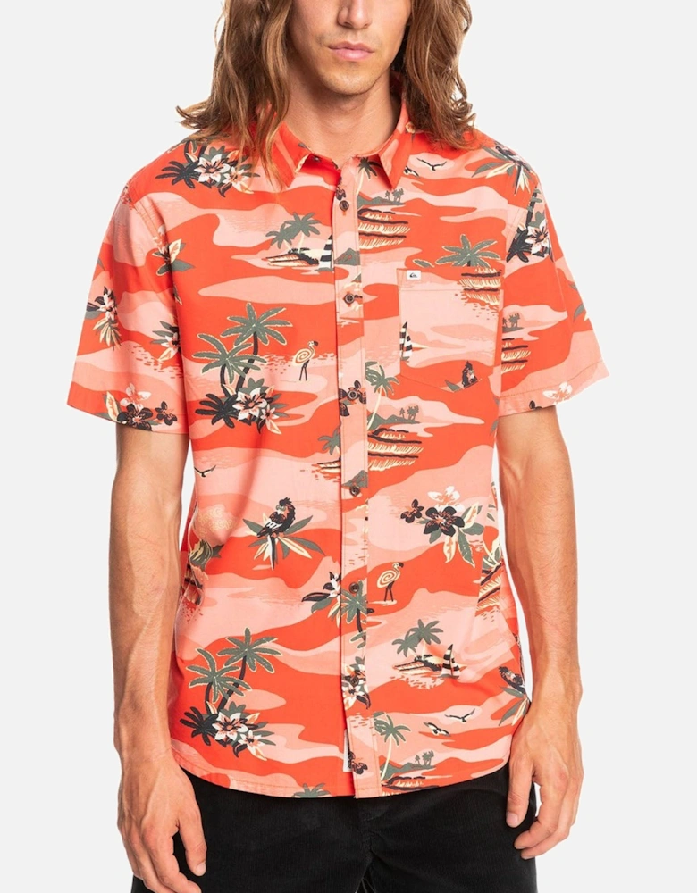 Mens Birdwatcher Short Sleeve Button Up Shirt