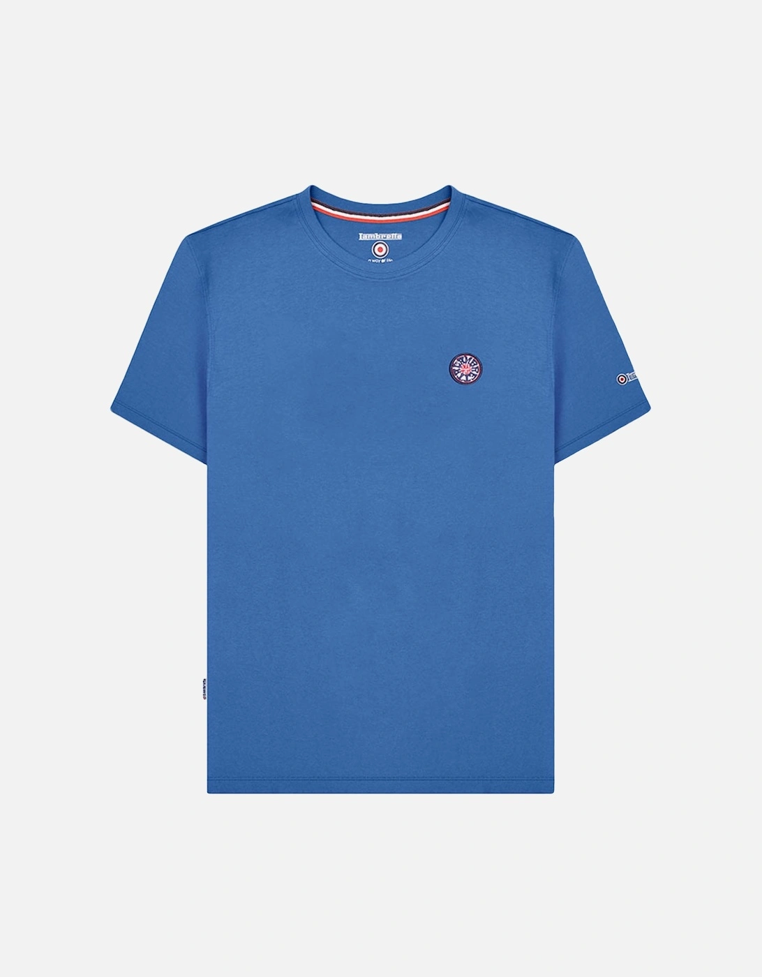 Mens Badge Logo Short Sleeve Crew Neck Cotton T-Shirt