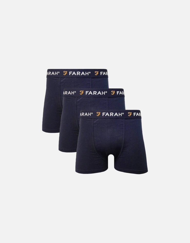 Mens Aveleer 3 Pack Boxer Shorts Pants - Navy