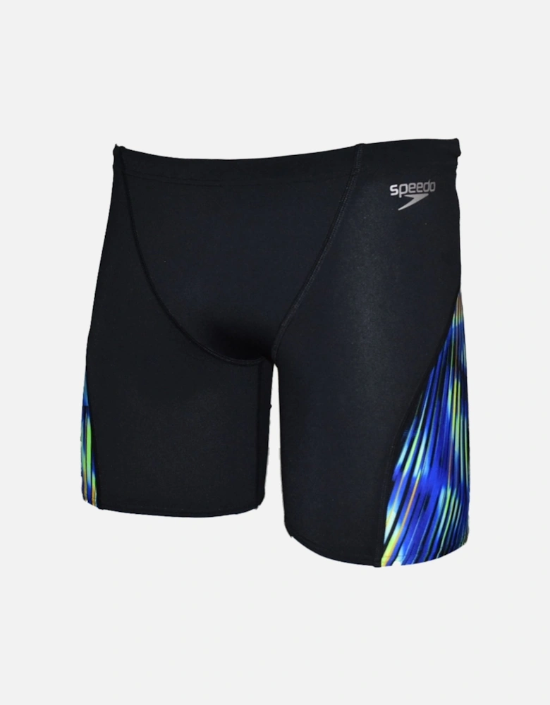 Mens Tech Panel Quick Drying Swimming Jammer - Black